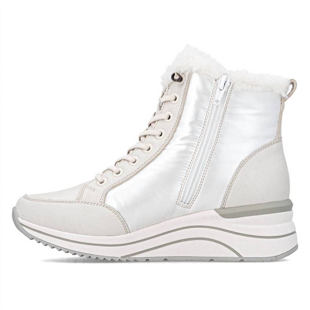 NEW REMONTE women's lite n soft mid height boots in off-white